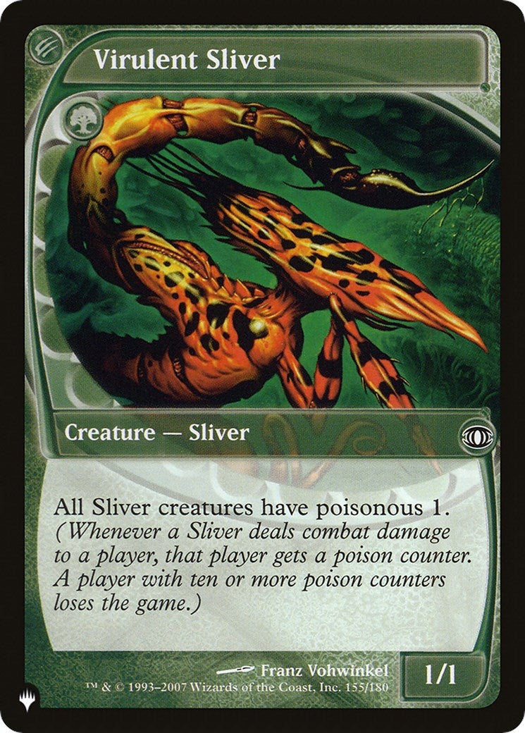 Image for Virulent Sliver (155/180) (The List Reprints) - Magic: The Gathering