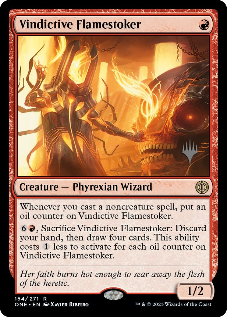 Image for Vindictive Flamestoker (154) (Promo Pack: Phyrexia: All Will Be One) - Magic: The Gathering
