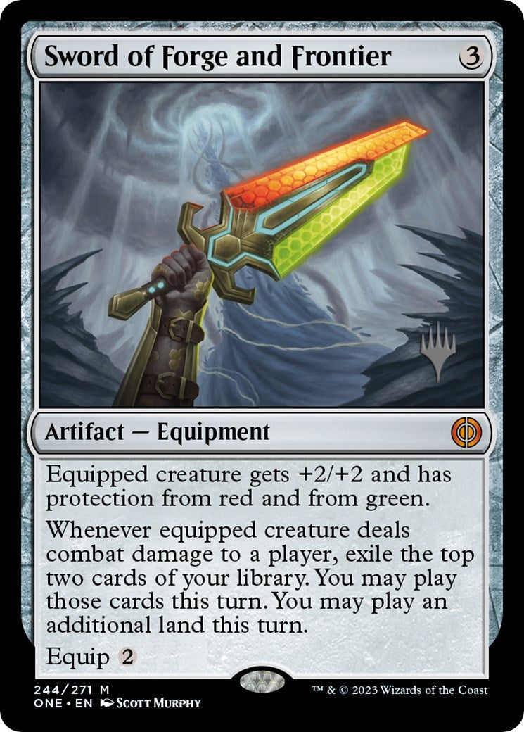 Image for Sword of Forge and Frontier (244) (Promo Pack: Phyrexia: All Will Be One) - Magic: The Gathering