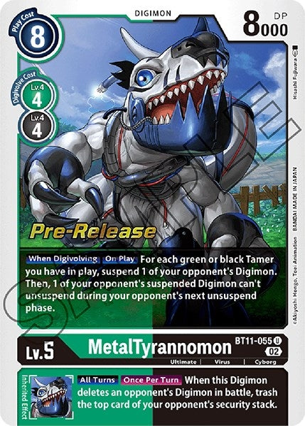 Image for MetalTyrannomon (BT11-055 U) (Dimensional Phase Pre-Release Cards) - Digimon Card Game