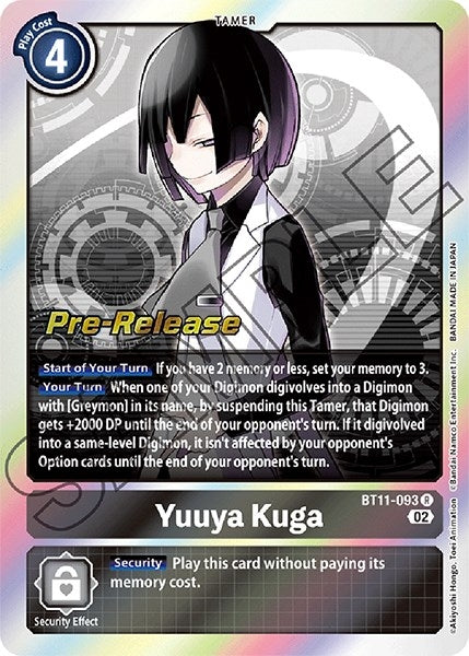 Image for Yuuya Kuga (BT11-093 R) (Dimensional Phase Pre-Release Cards) - Digimon Card Game