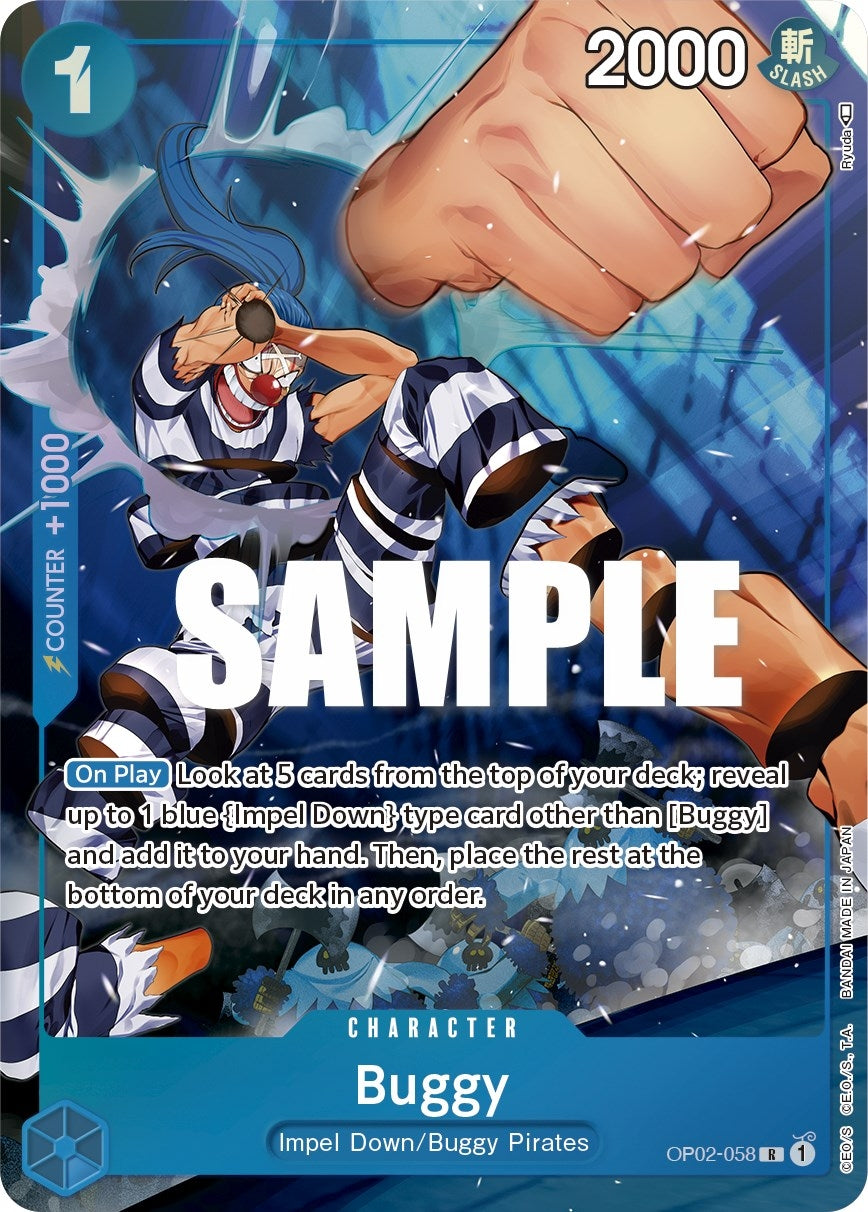 Image for Buggy (Alternate Art) (OP02-058) (Paramount War) - One Piece Card Game