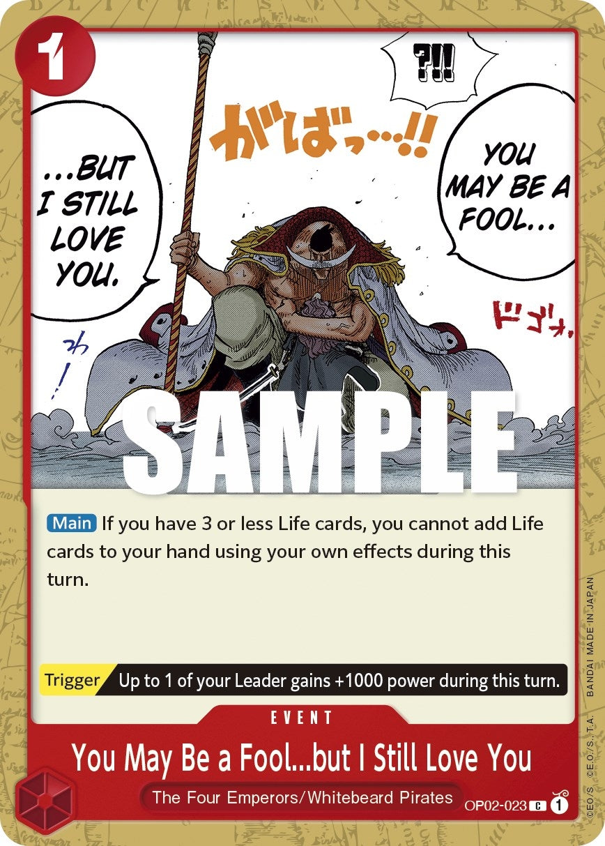 Image for You May Be a Fool...but I Still Love You (OP02-023) (Paramount War) - One Piece Card Game