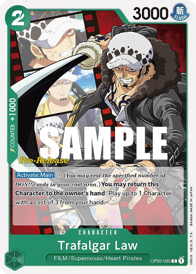 Image for Trafalgar Law (OP02-035) (Paramount War Pre-Release Cards) - One Piece Card Game