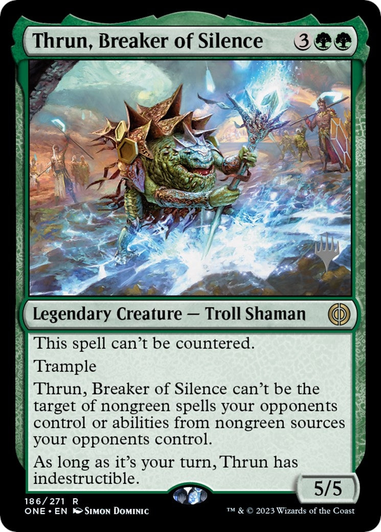 Image for Thrun, Breaker of Silence (186) (Promo Pack: Phyrexia: All Will Be One) - Magic: The Gathering