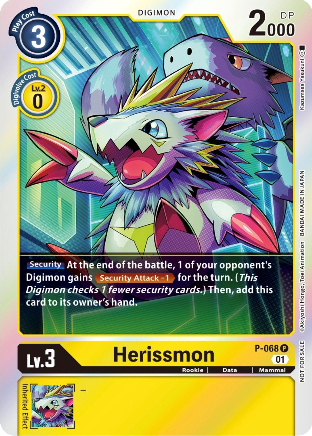 Image for Herissmon - P-068 (Limited Card Pack) (P-068 P) (Digimon Promotion Cards) - Digimon Card Game