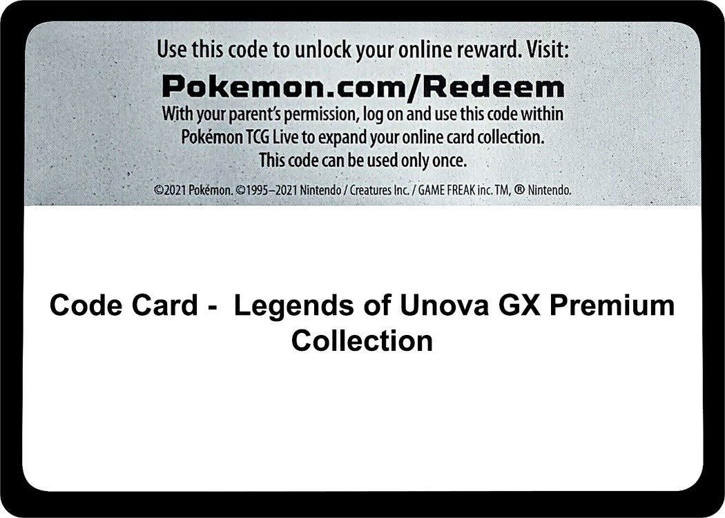 Image for Code Card - Legends of Unova GX Premium Collection (World Championship Decks) - Pokemon