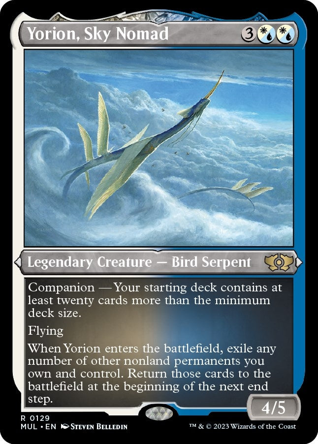 Image for Yorion, Sky Nomad (Foil Etched) (129) (March of the Machine: Multiverse Legends) - Magic: The Gathering