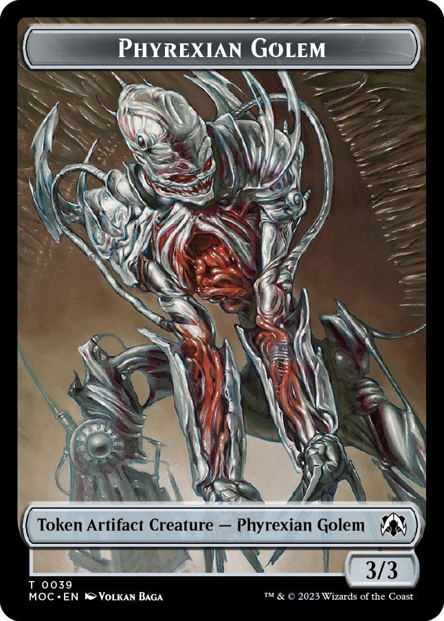 Image for Phyrexian Golem // Phyrexian Horror Double-sided Token (39 // 40) (Commander: March of the Machine) - Magic: The Gathering