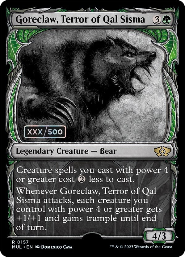 Image for Goreclaw, Terror of Qal Sisma (Serial Numbered) (157) (March of the Machine: Multiverse Legends) - Magic: The Gathering