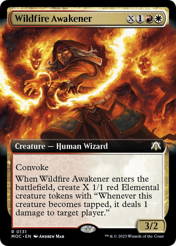 Image for Wildfire Awakener (Extended Art) (131) (Commander: March of the Machine) - Magic: The Gathering