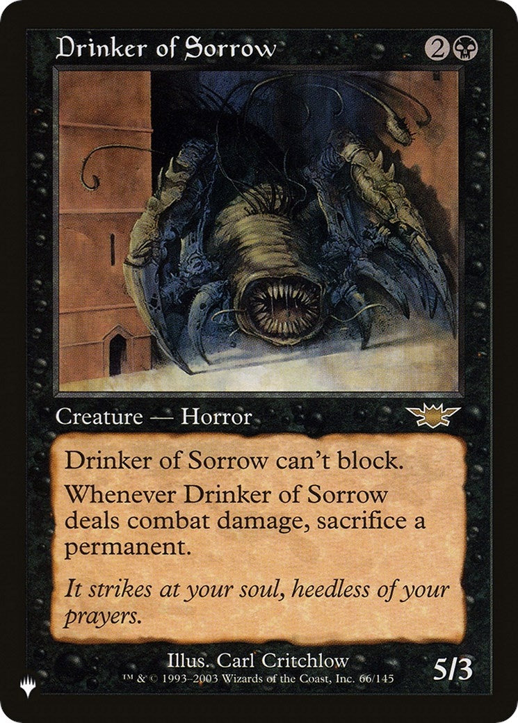Image for Drinker of Sorrow (66/145) (The List Reprints) - Magic: The Gathering