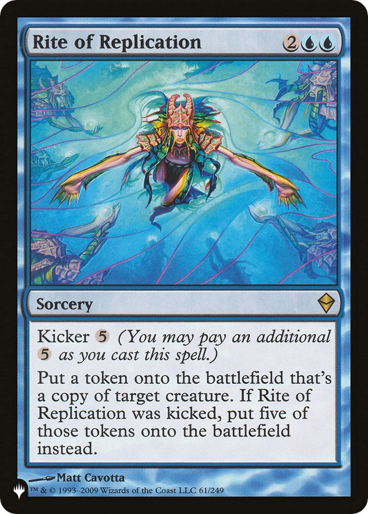 Image for Rite of Replication (ZEN) (61/249) (The List Reprints) - Magic: The Gathering