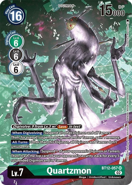 Image for Quartzmon (Alternate Art) (BT12-057 SR) (Across Time) - Digimon Card Game