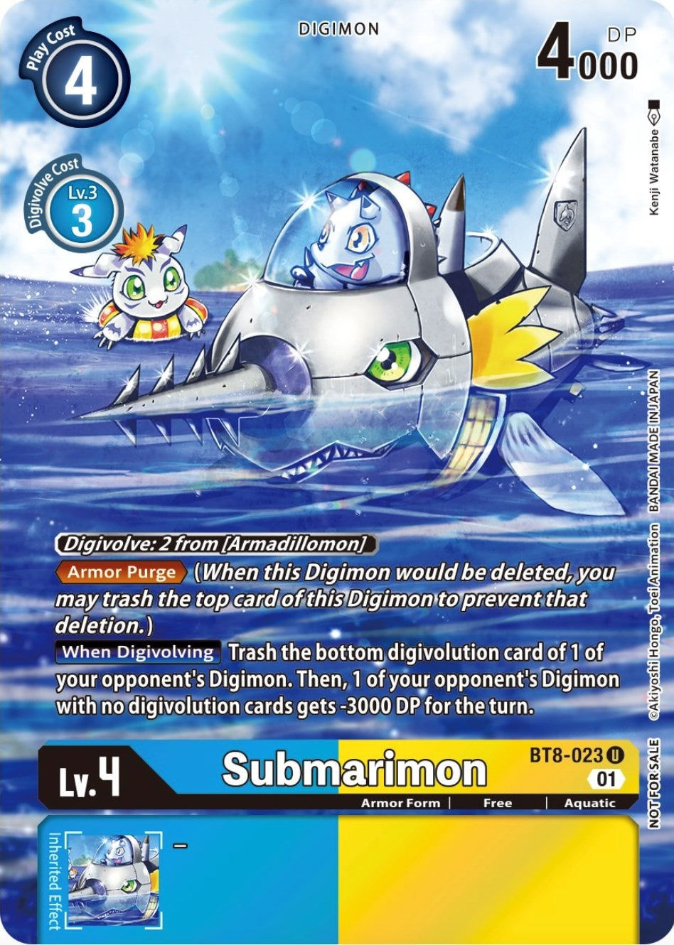 Image for Submarimon (Official Tournament Pack Vol.9) (BT8-023 U) (New Awakening) - Digimon Card Game