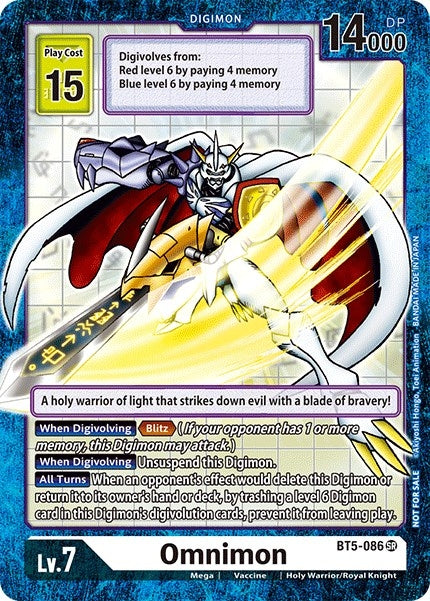 Image for Omnimon (Across Time Box Promo) (BT5-086 SR) (Battle of Omni) - Digimon Card Game