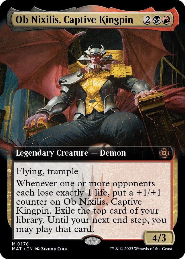 Image for Ob Nixilis, Captive Kingpin (Extended Art) (176) (March of the Machine: The Aftermath) - Magic: The Gathering