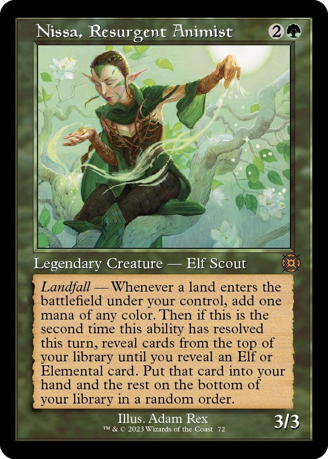 Image for Nissa, Resurgent Animist (Retro Frame) (72) (March of the Machine: The Aftermath) - Magic: The Gathering