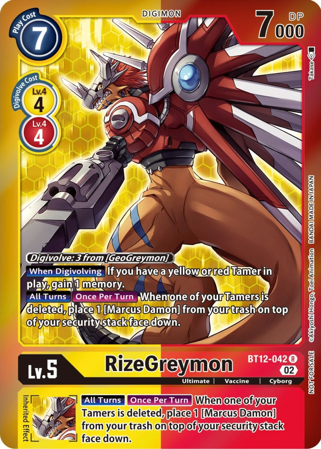 Image for RizeGreymon (Tamer Party -Special-) (BT12-042 R) (Across Time) - Digimon Card Game