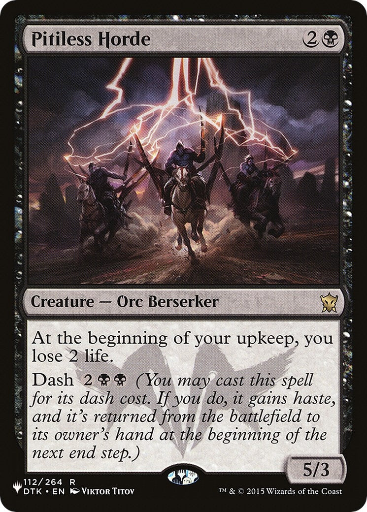 Image for Pitiless Horde (112/264) (The List Reprints) - Magic: The Gathering