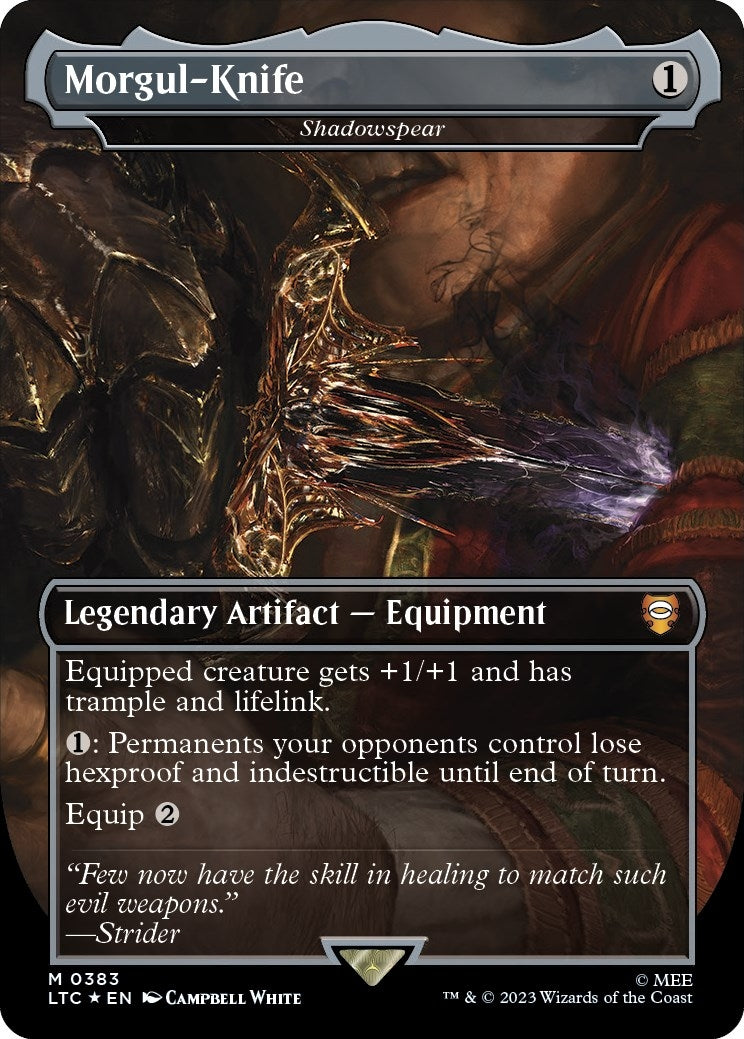 Image for Morgul-Knife - Shadowspear (Surge Foil) (383) (Commander: The Lord of the Rings: Tales of Middle-earth) - Magic: The Gathering