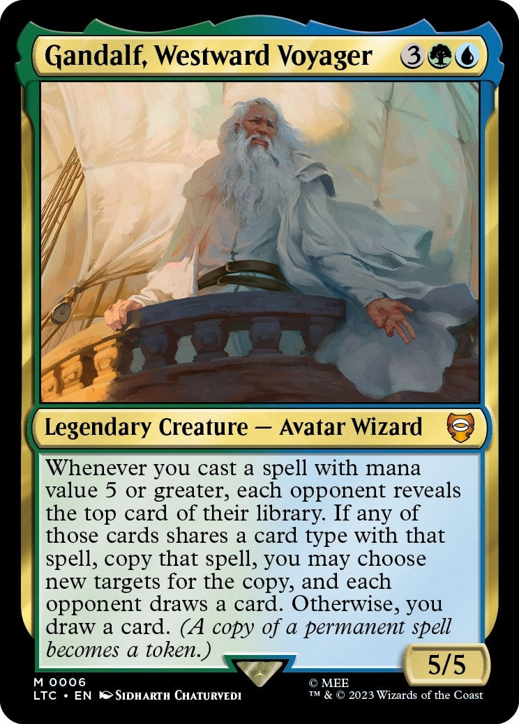 Image for Gandalf, Westward Voyager (6) (Commander: The Lord of the Rings: Tales of Middle-earth) - Magic: The Gathering