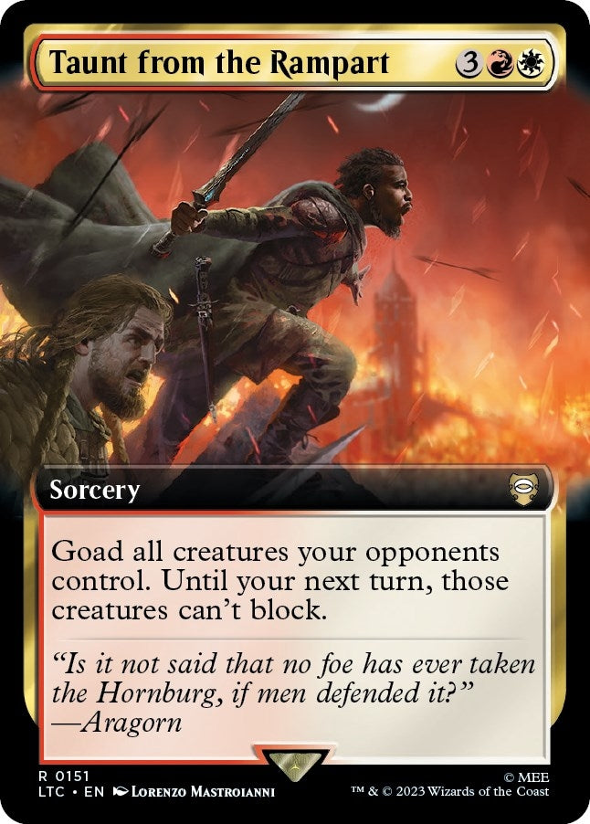 Image for Taunt from the Rampart (Extended Art) (151) (Commander: The Lord of the Rings: Tales of Middle-earth) - Magic: The Gathering
