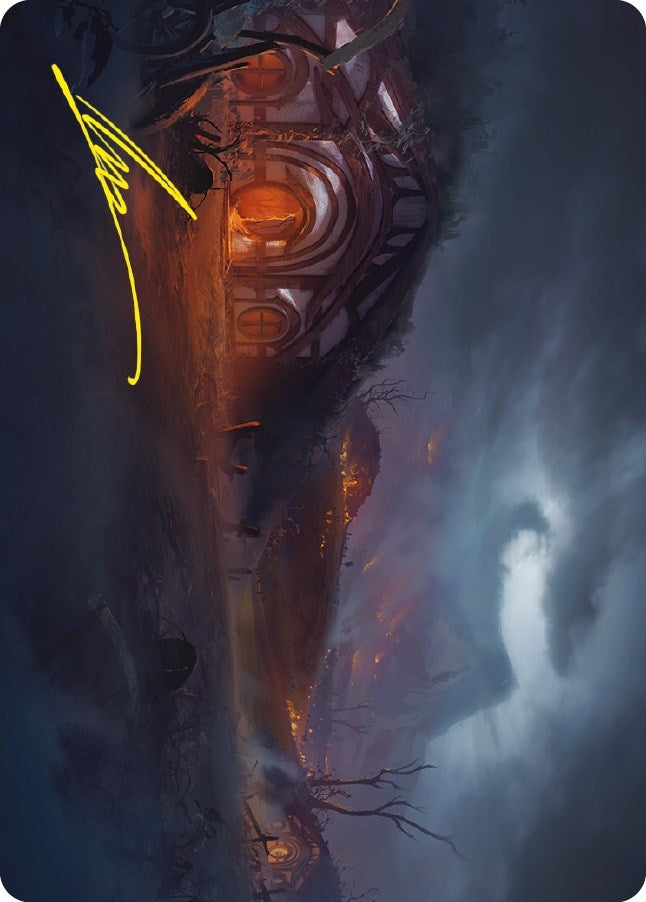Image for Field of Ruin Art Card (Gold-Stamped Signature) (77) (Art Series: Universes Beyond: The Lord of the Rings: Tales of Middle-earth) - Magic: The Gathering