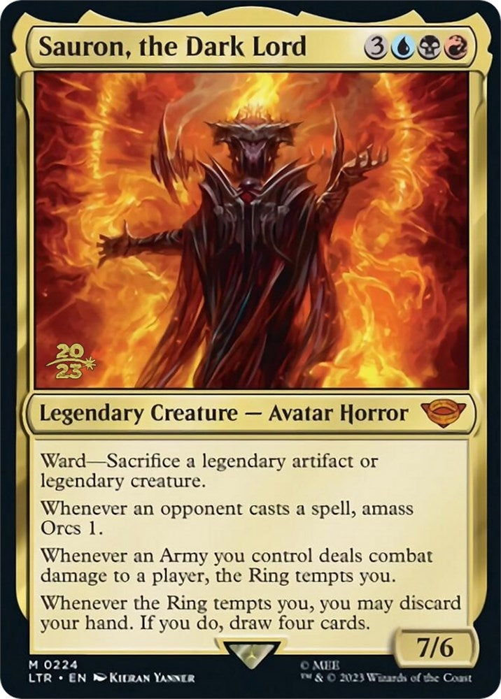 Image for Sauron, the Dark Lord (224) (Prerelease Cards) - Magic: The Gathering