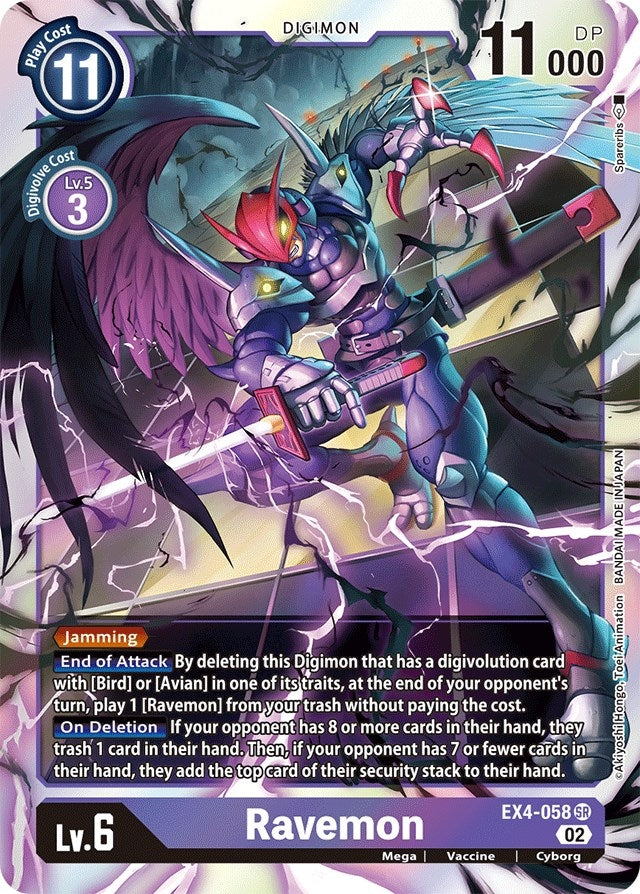 Image for Ravemon (EX4-058 SR) (Alternative Being Booster) - Digimon Card Game