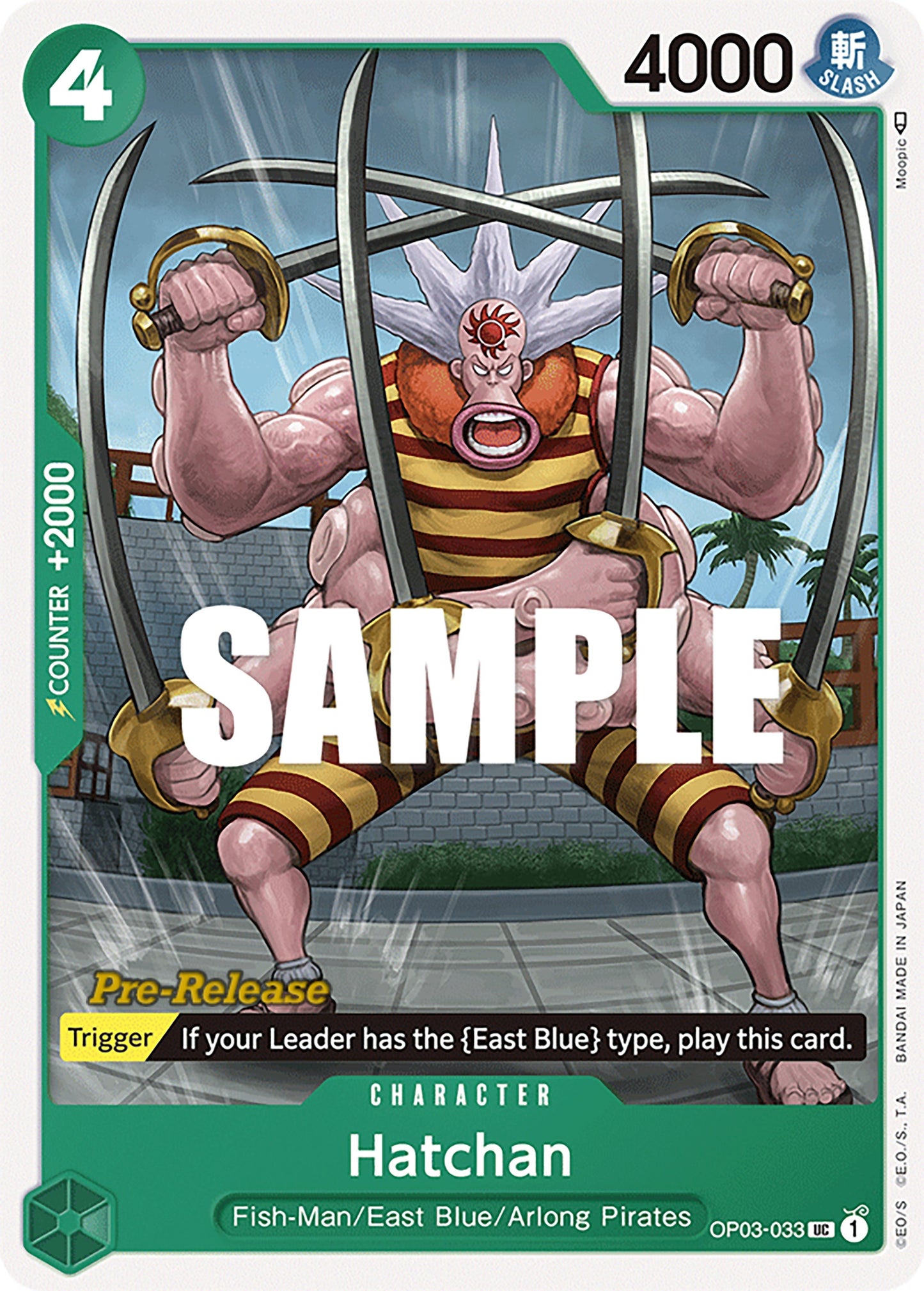 Image for Hatchan (OP03-033) (Pillars of Strength Pre-Release Cards) - One Piece Card Game