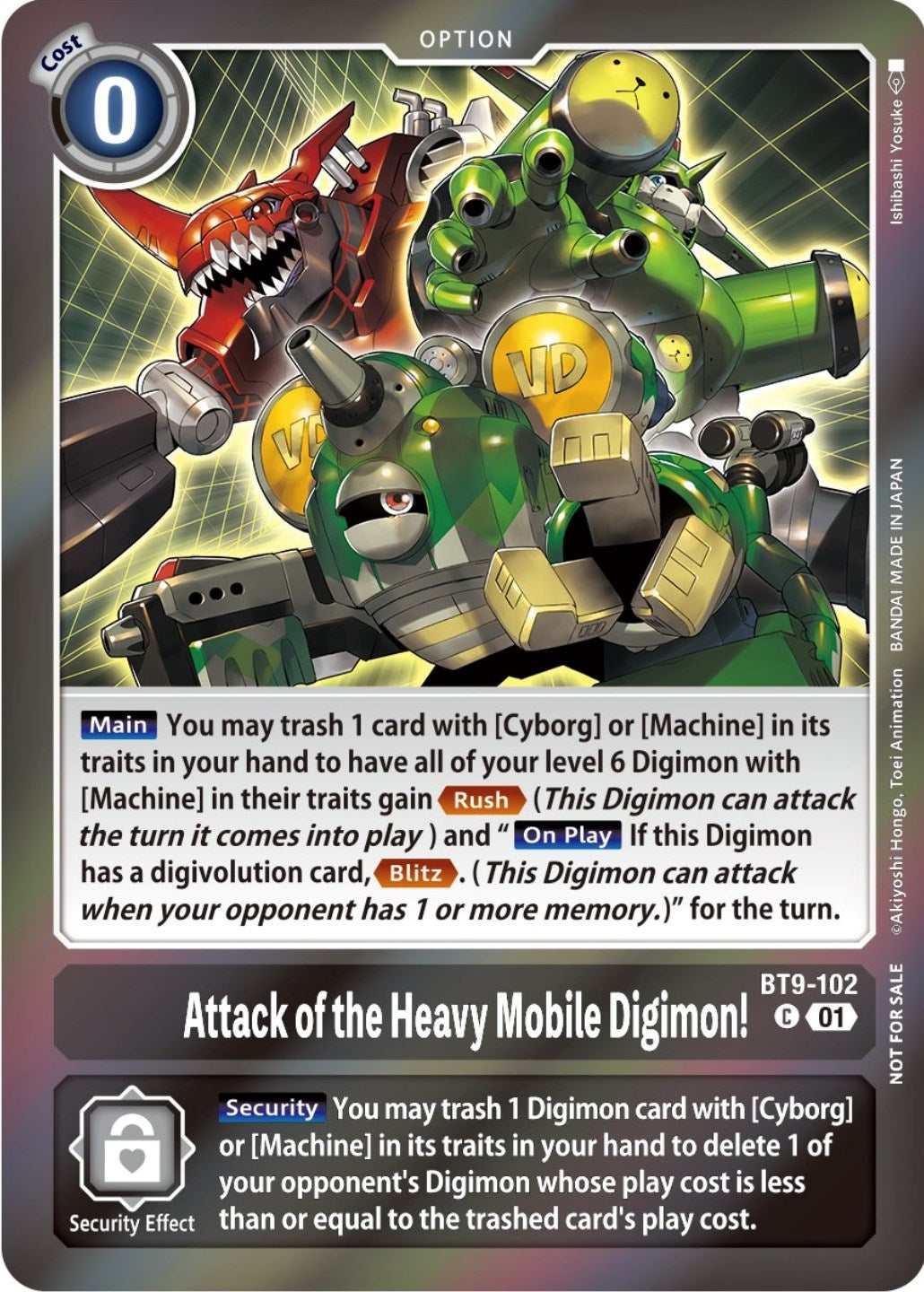 Image for Attack of the Heavy Mobile Digimon! (Event Pack 5) (BT9-102 C) (X Record) - Digimon Card Game