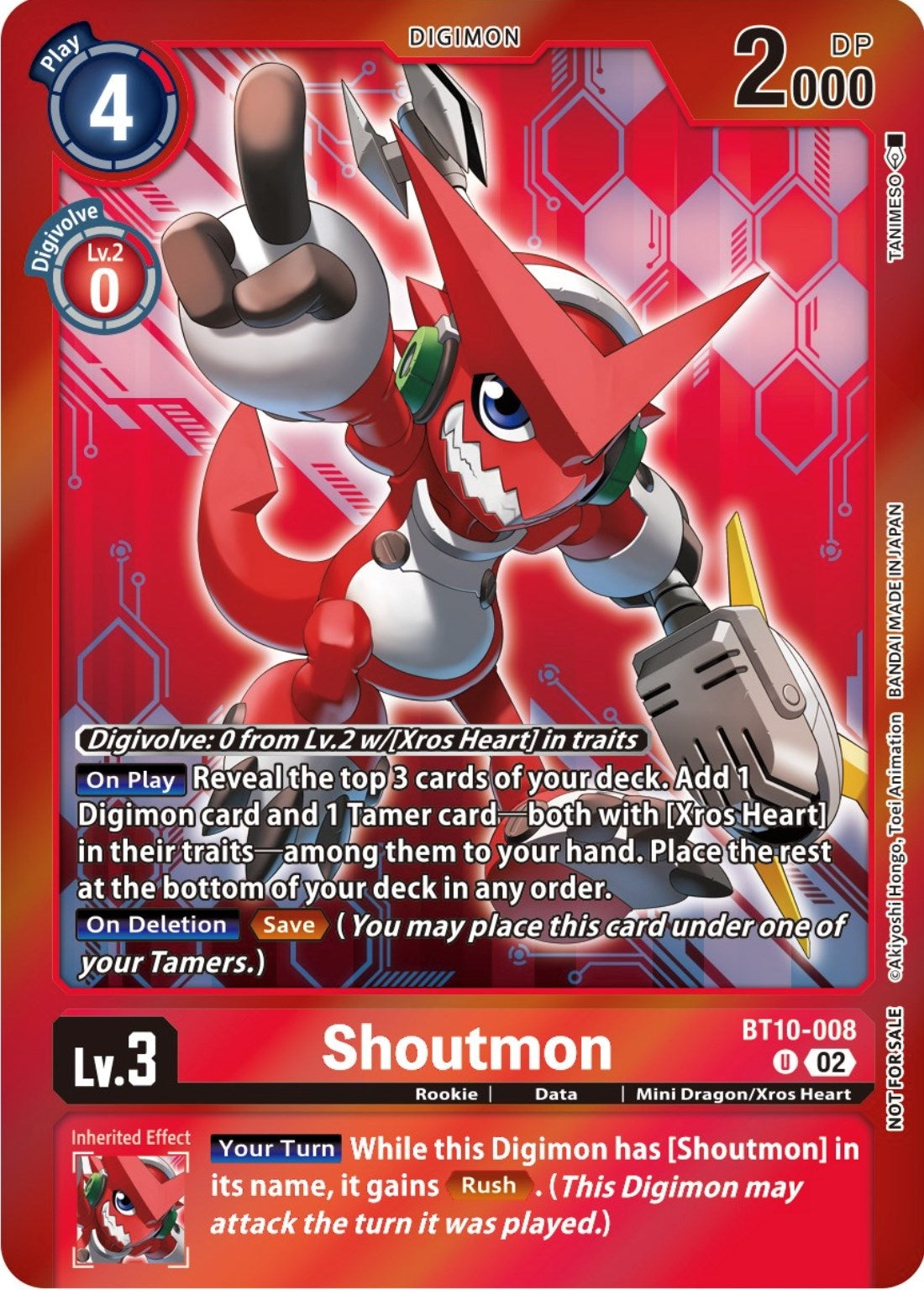 Image for Shoutmon (Event Pack 5) (BT10-008 U) (Xros Encounter) - Digimon Card Game
