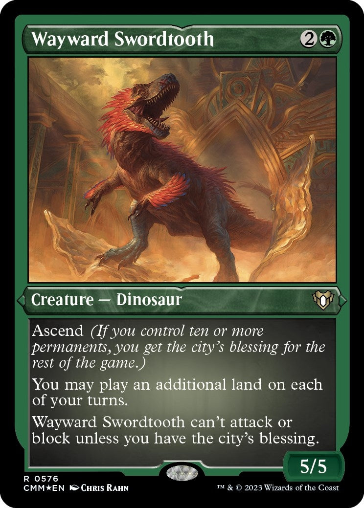 Image for Wayward Swordtooth (Foil Etched) (576) (Commander Masters) - Magic: The Gathering