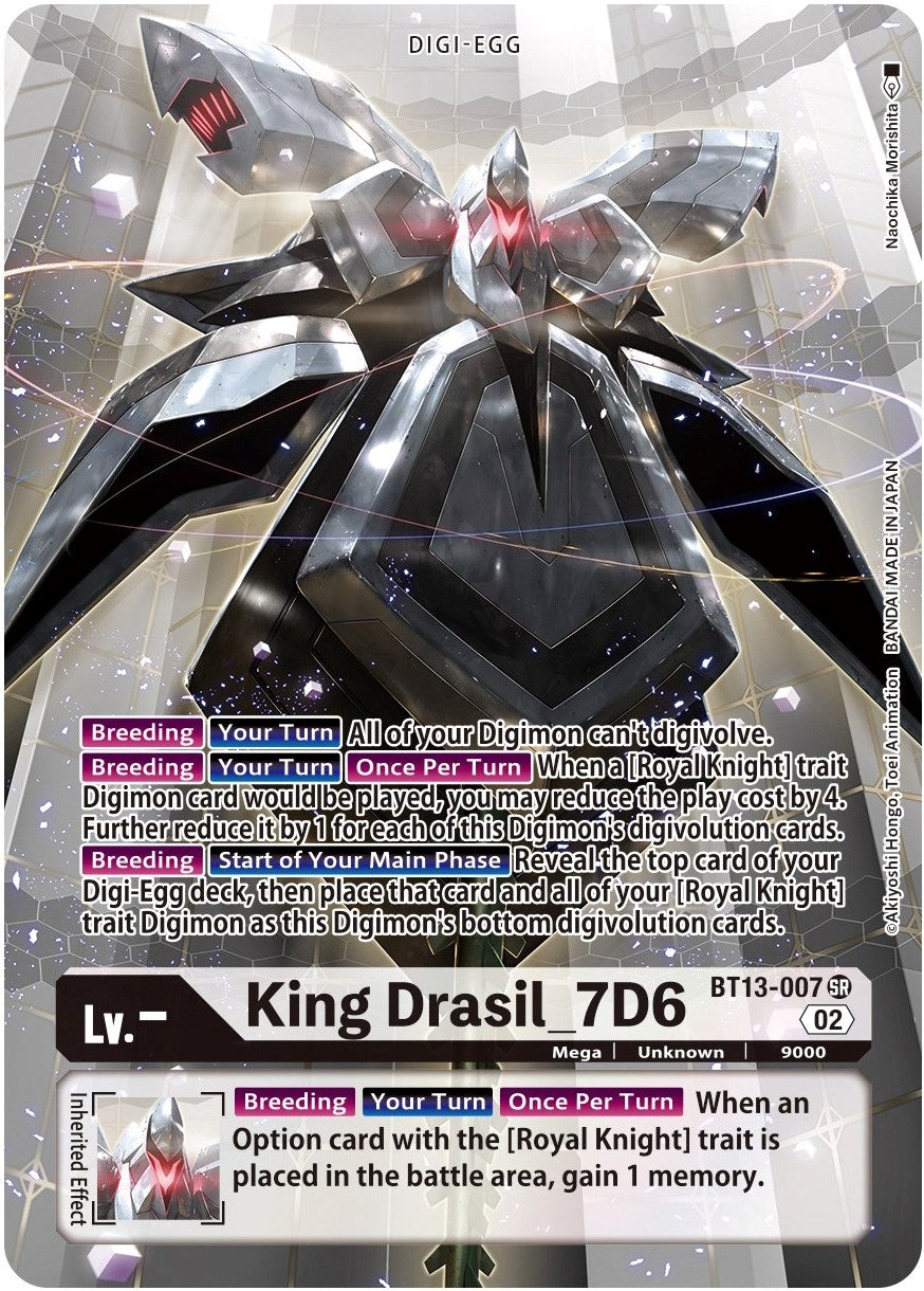 Image for King Drasil_7D6 (Alternate Art) (BT13-007 SR) (Versus Royal Knights) - Digimon Card Game