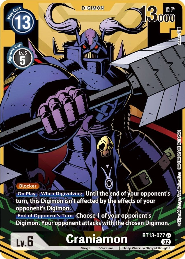 Image for Craniamon (Alternate Art) (BT13-077 SR) (Versus Royal Knights) - Digimon Card Game
