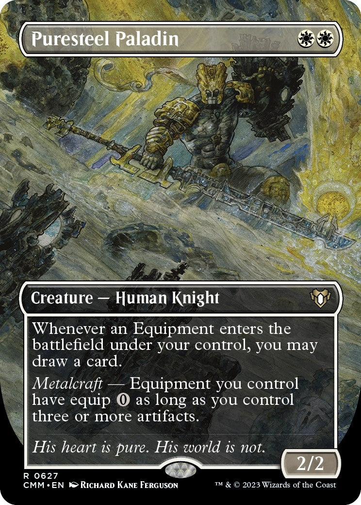 Image for Puresteel Paladin (Borderless) (627) (Commander Masters) - Magic: The Gathering