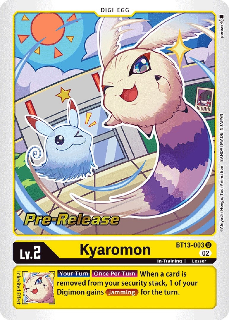 Image for Kyaromon (BT13-003 U) (Versus Royal Knights Pre-Release Cards) - Digimon Card Game