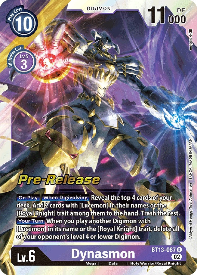Image for Dynasmon (BT13-087 R) (Versus Royal Knights Pre-Release Cards) - Digimon Card Game