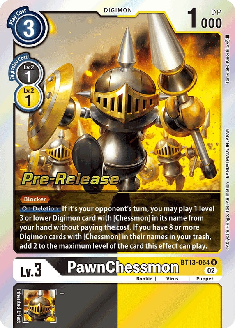 Image for PawnChessmon - BT13-064 (BT13-064 R) (Versus Royal Knights Pre-Release Cards) - Digimon Card Game