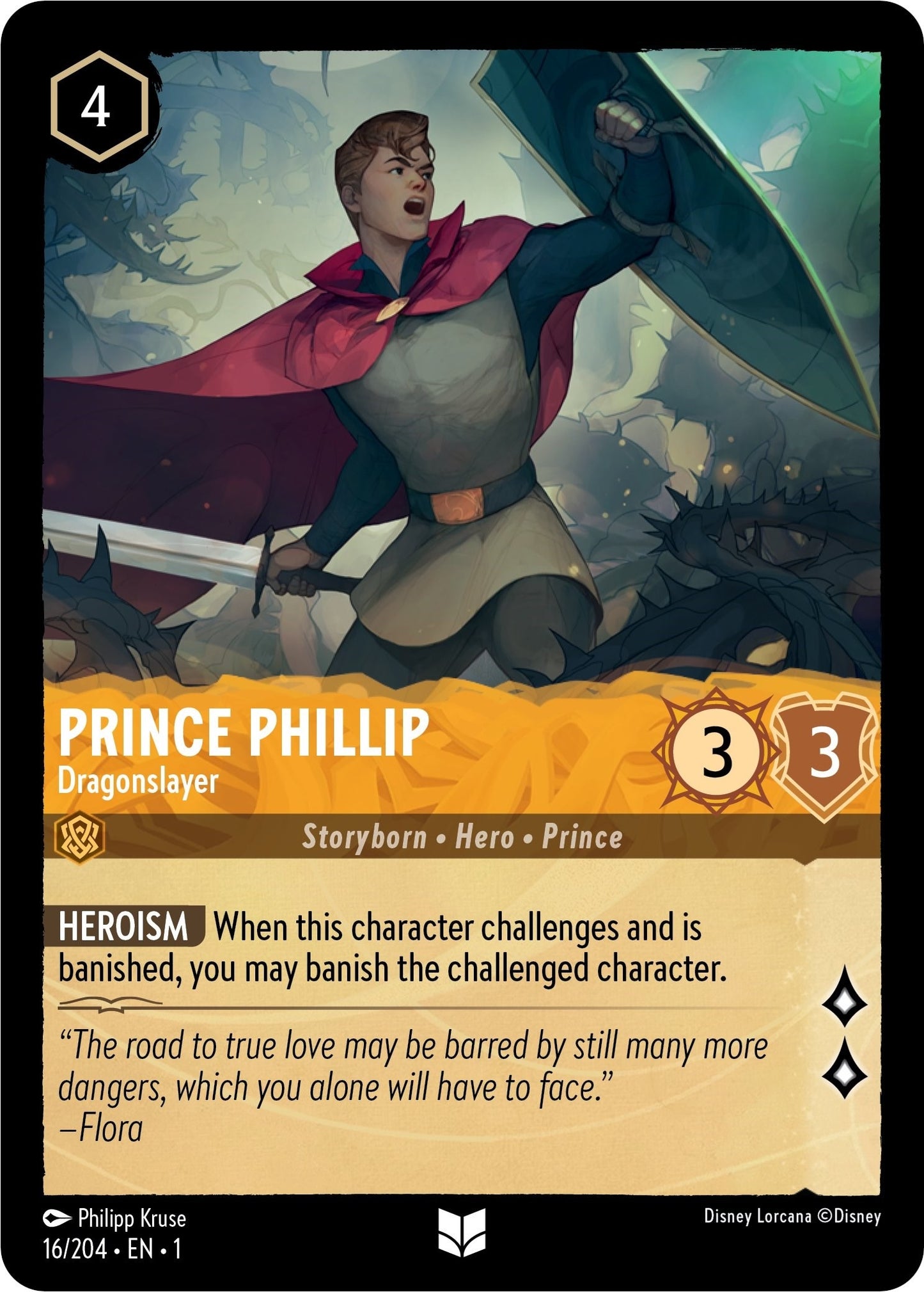 Image for Prince Phillip - Dragonslayer (16/204) (The First Chapter) - Disney Lorcana