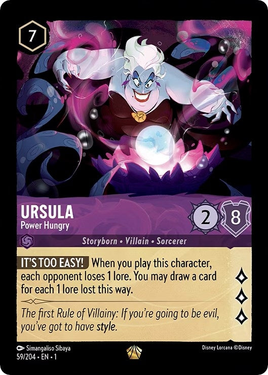 Image for Ursula - Power Hungry (59/204) (The First Chapter) - Disney Lorcana