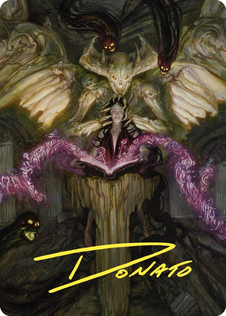 Image for Demonic Tutor Art Card (Gold-Stamped Signature) (64) (Art Series: Commander Masters) - Magic: The Gathering