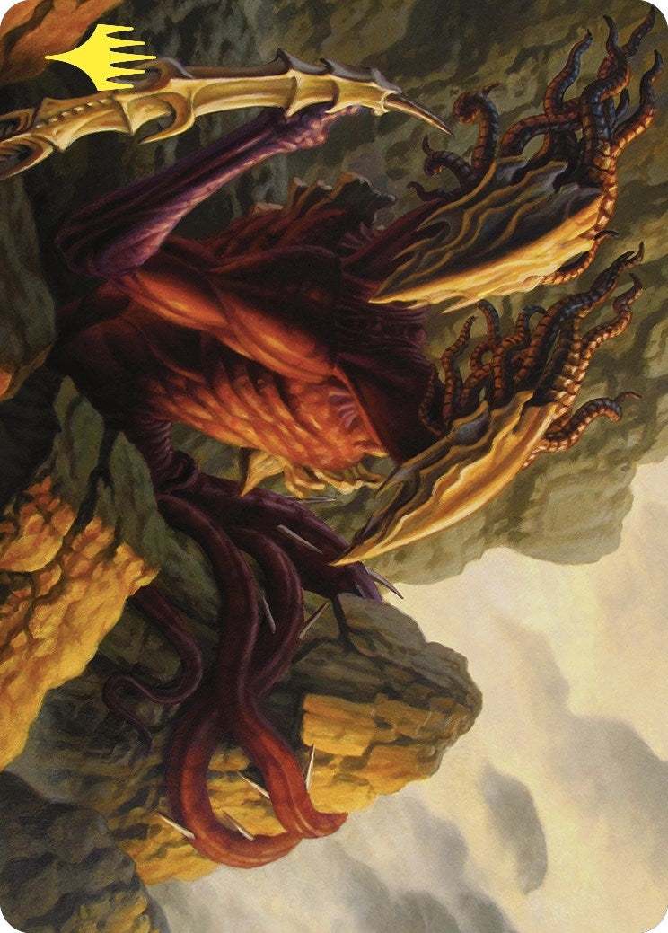 Image for Two-Headed Sliver Art Card (Gold-Stamped) (79) (Art Series: Commander Masters) - Magic: The Gathering
