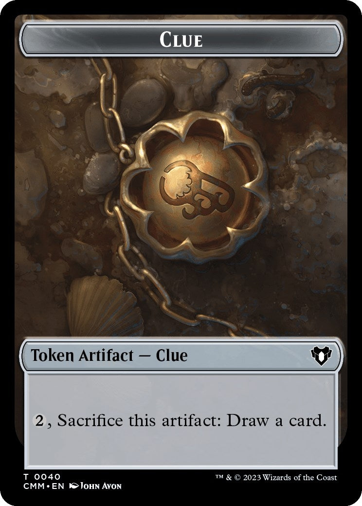 Image for Clue // Knight Double-Sided Token (40 // 7) (Commander Masters) - Magic: The Gathering