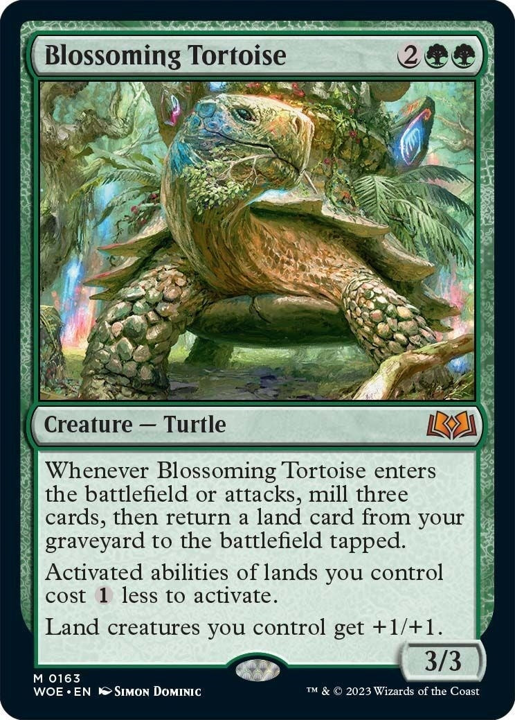 Image for Blossoming Tortoise (163) (Wilds of Eldraine) - Magic: The Gathering