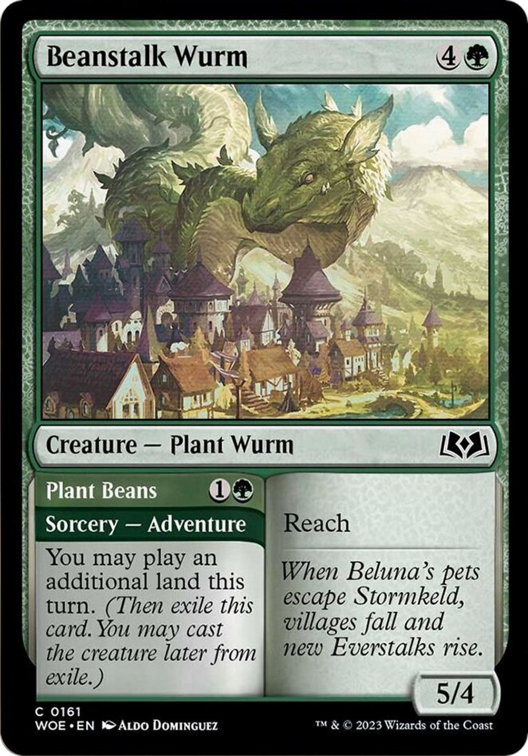 Image for Beanstalk Wurm (161) (Wilds of Eldraine) - Magic: The Gathering