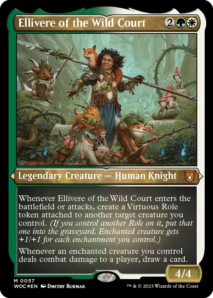 Image for Ellivere of the Wild Court (Display Commander) - Thick Stock (57) (Commander: Wilds of Eldraine) - Magic: The Gathering