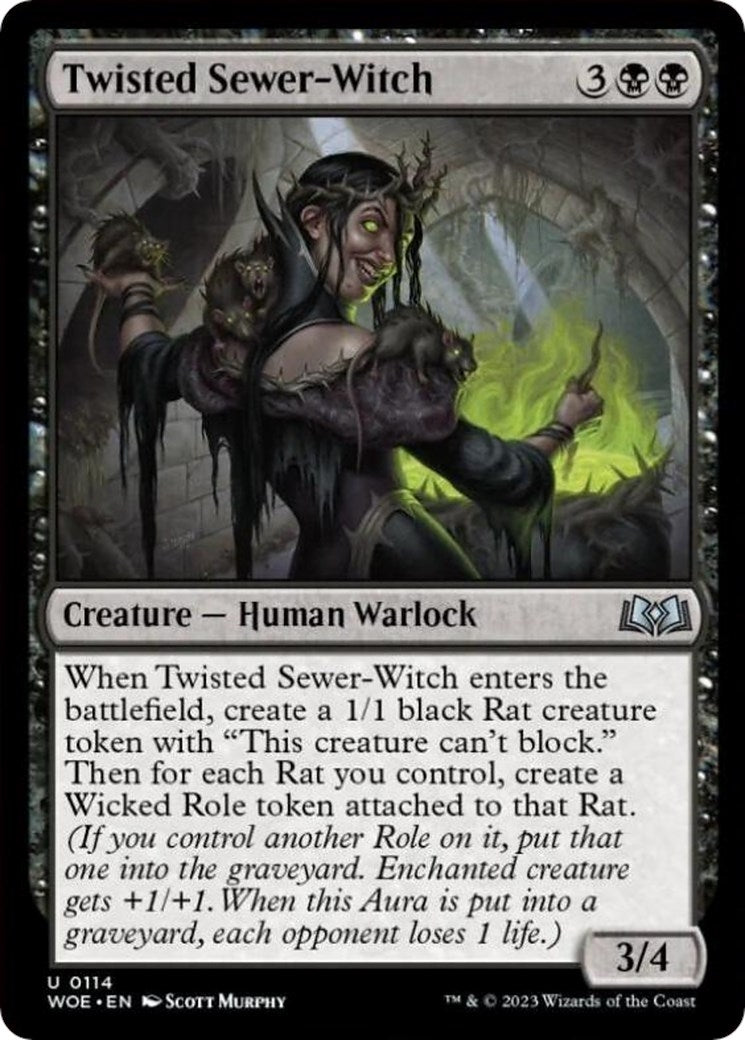 Image for Twisted Sewer-Witch (114) (Wilds of Eldraine) - Magic: The Gathering