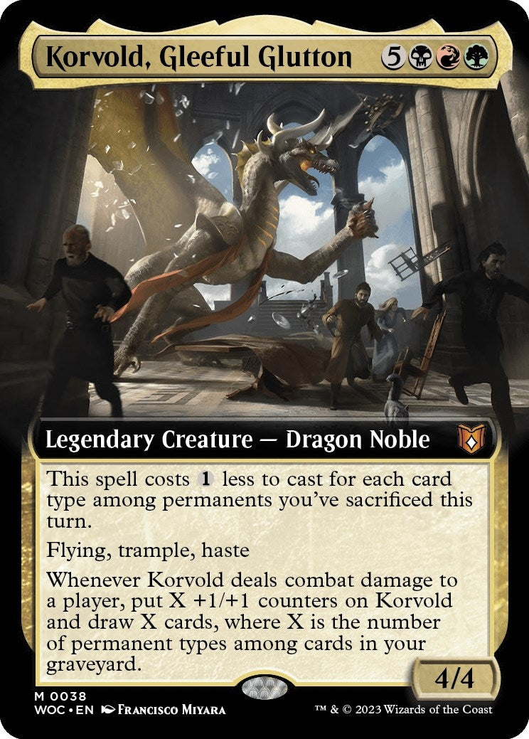 Image for Korvold, Gleeful Glutton (Extended Art) (38) (Commander: Wilds of Eldraine) - Magic: The Gathering